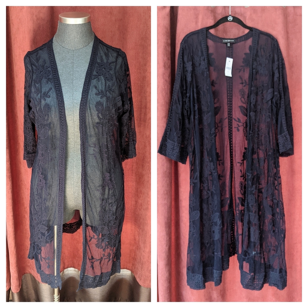Embroidered Mesh Overpiece - Picture 3 of 9